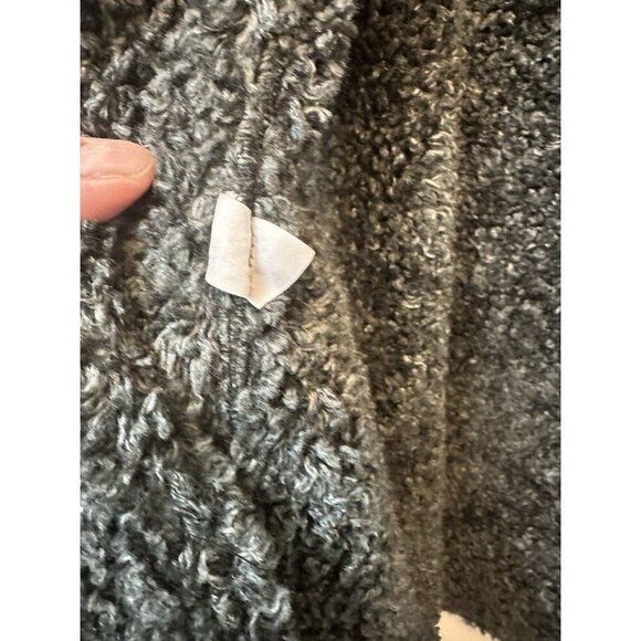 Wooly Bully Wear Large Suede Jacket Black Warm Long - Picture 3 of 6